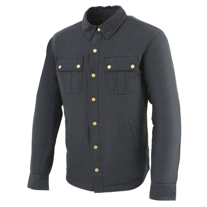 Men’s Black Denim Collared Jacket w/ Gun Pockets