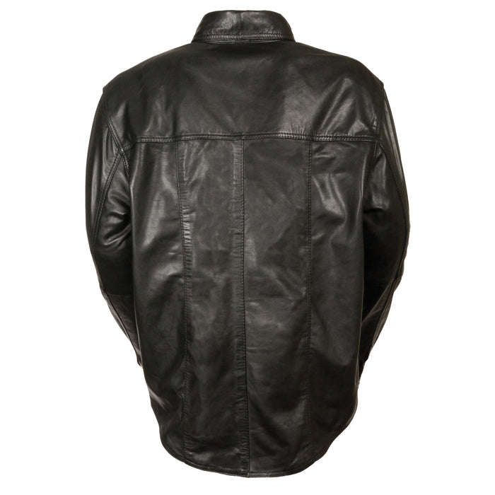 Men’s Black Lightweight Leather Shirt