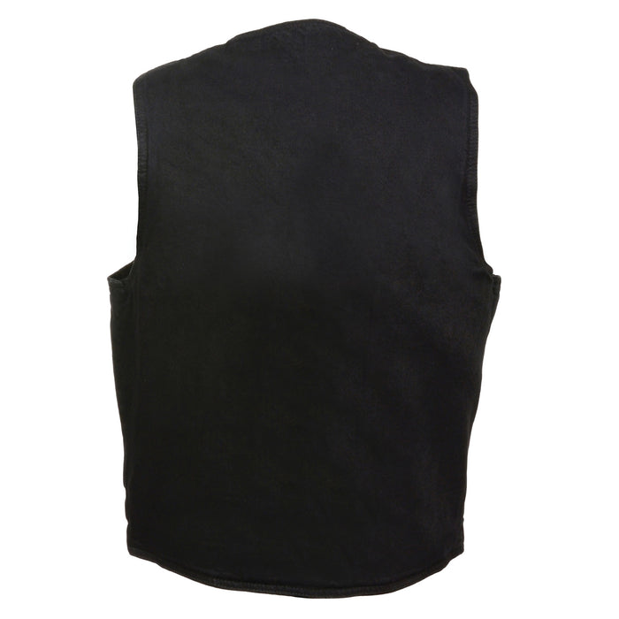 Men’s Classic Snap Front Denim Biker Vest