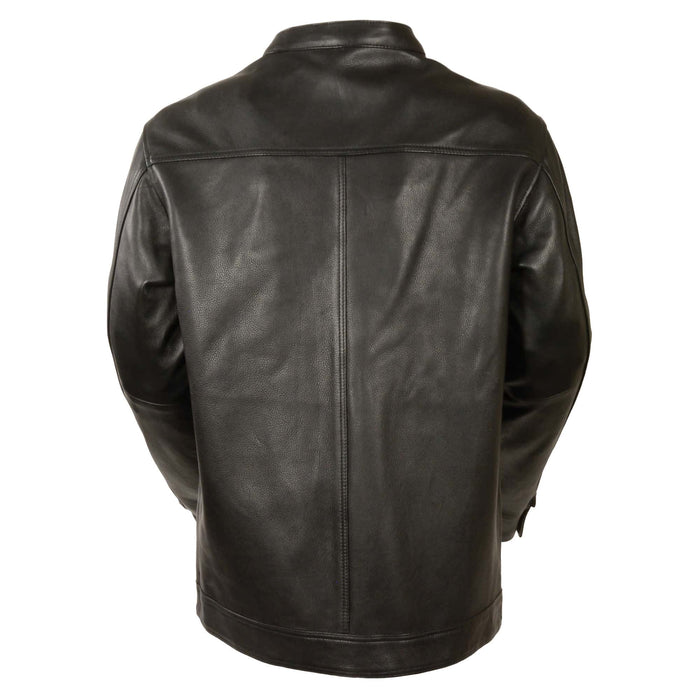 Men’s Club Style Cut Zipper/Snap Front Shirt Jacket