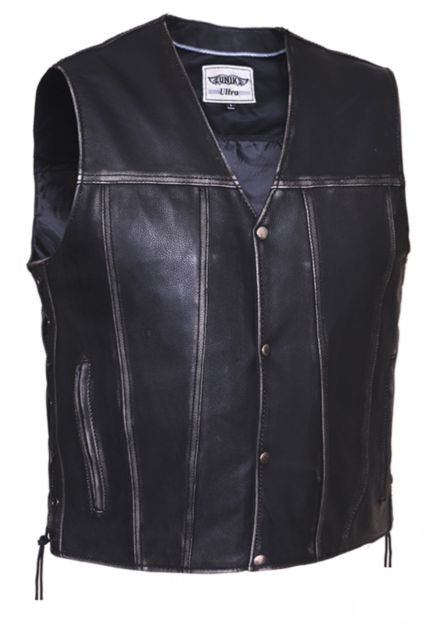 Men's DURANGO Vest in Drum Dyed Naked Cowhide