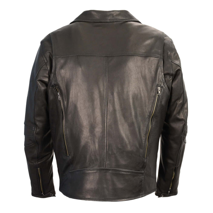 Men’s Lightweight Triple Stitch Extra Long Beltless Biker Jacket