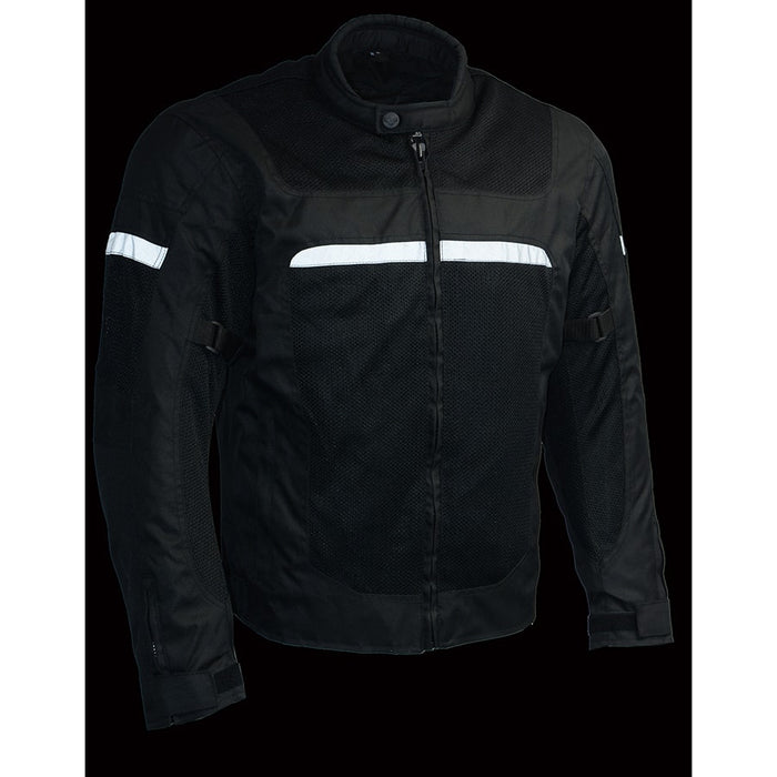Men’s Mesh & Nylon Combo Racer Jacket