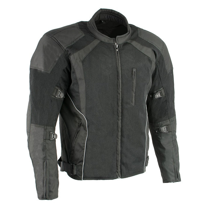 Men’s Nylon/ Mesh Combo Racing Jacket w/ Armor