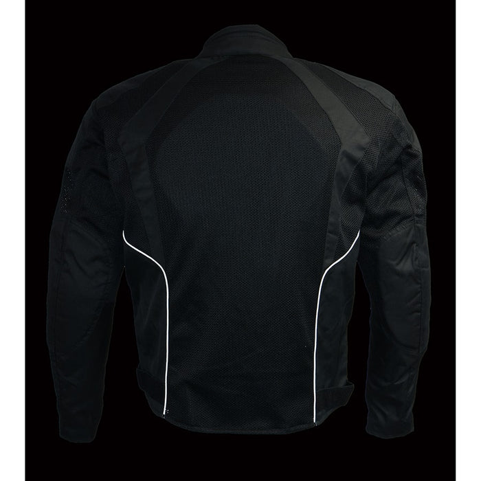 Men’s Nylon/ Mesh Combo Racing Jacket w/ Armor