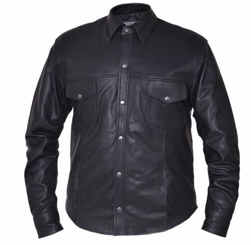 Mens PREMIUM Lightweight Leather Shirt