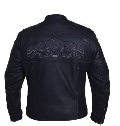 Mens PREMIUM Reflective Skull Jacket