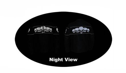 Mens PREMIUM Reflective Skull Jacket