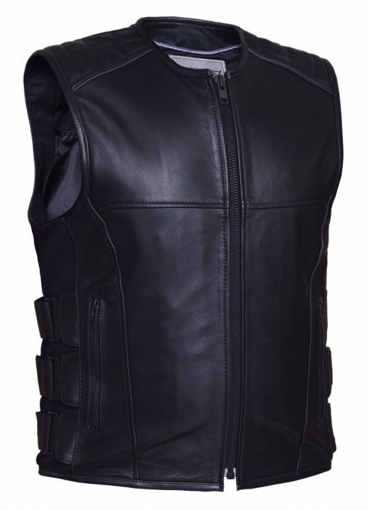Mens PREMIUM Tactical Style Zippered Club Vest