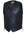 Mens PREMIUM Traditional Snap Front Vest - Side Laces