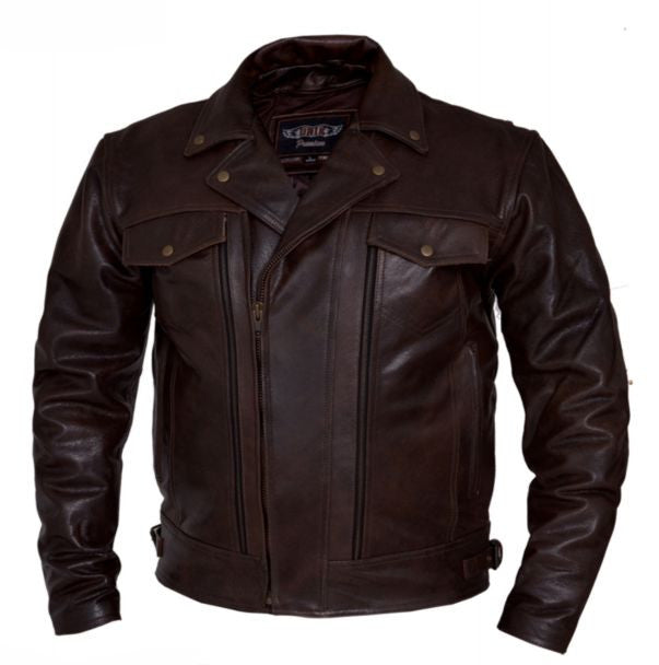 Mens RETRO Brown Cruiser Jacket