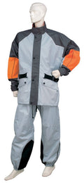 Mens REVOLUTION GEAR Grey 2-Tone Nylon Rainsuit