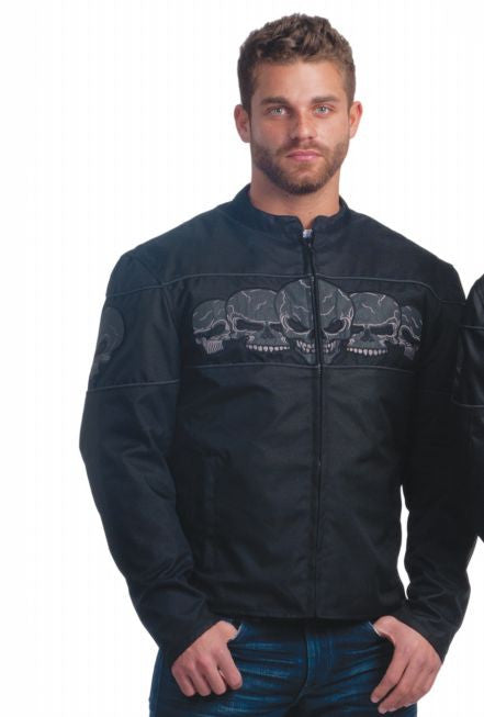 Mens REVOLUTION GEAR Nylon Jacket Skull