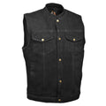 Men’s Snap Front Denim Club Vest w/ Gun Pocket
