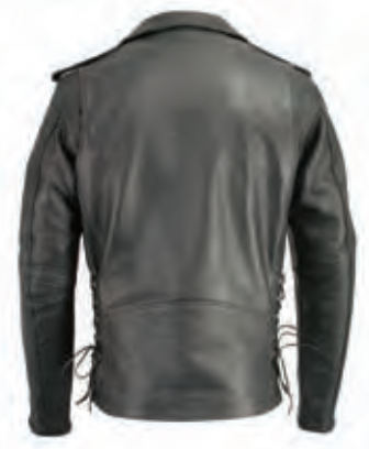 Men’s Tall Side Lace Police Style M/c Jacket W/ Gun Pockets