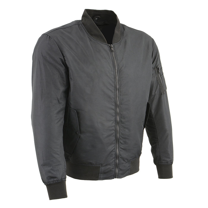 Men’s Textile Armored Aviator Bomber Jacket w/ Gun Pockets