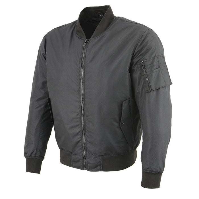 Men’s Textile Armored Aviator Bomber Jacket w/ Gun Pockets