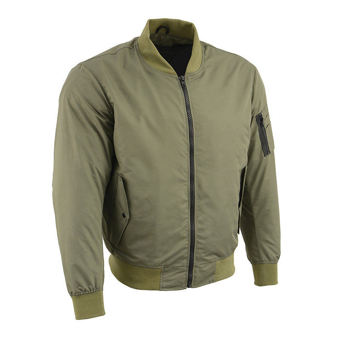 Men’s Textile Armored Aviator Bomber Jacket w/ Gun Pockets
