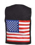 Mens Traditional PREMIUM Snap Front Vest - USA Flag