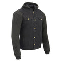 Mens Triple Option Club Style Vest with Fully Removable Hoodie Jacket