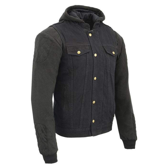 Mens Triple Option Club Style Vest with Fully Removable Hoodie Jacket