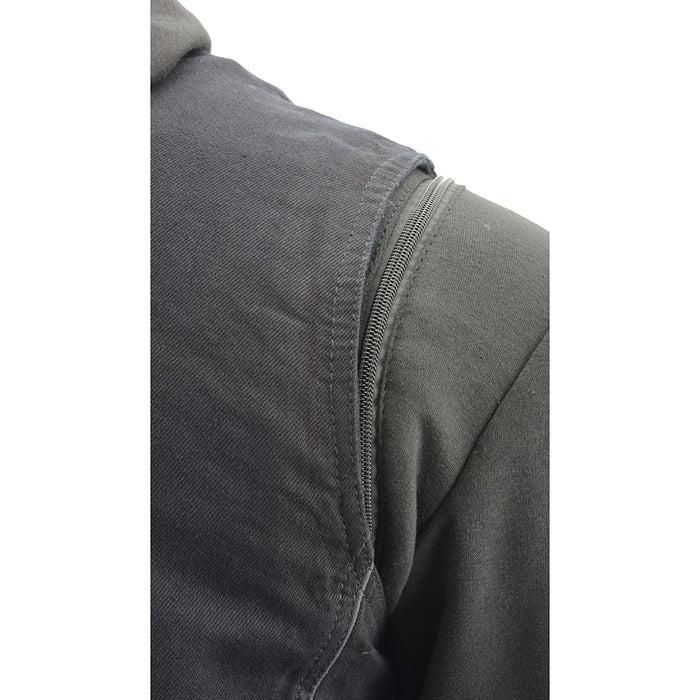 Mens Triple Option Club Style Vest with Fully Removable Hoodie Jacket