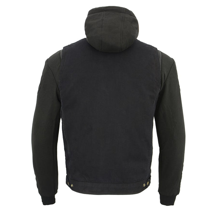 Mens Triple Option Club Style Vest with Fully Removable Hoodie Jacket