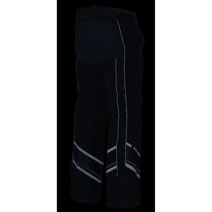 Men’s Vented Textile Chap w/ Leather Trim and Snap-Out Liner