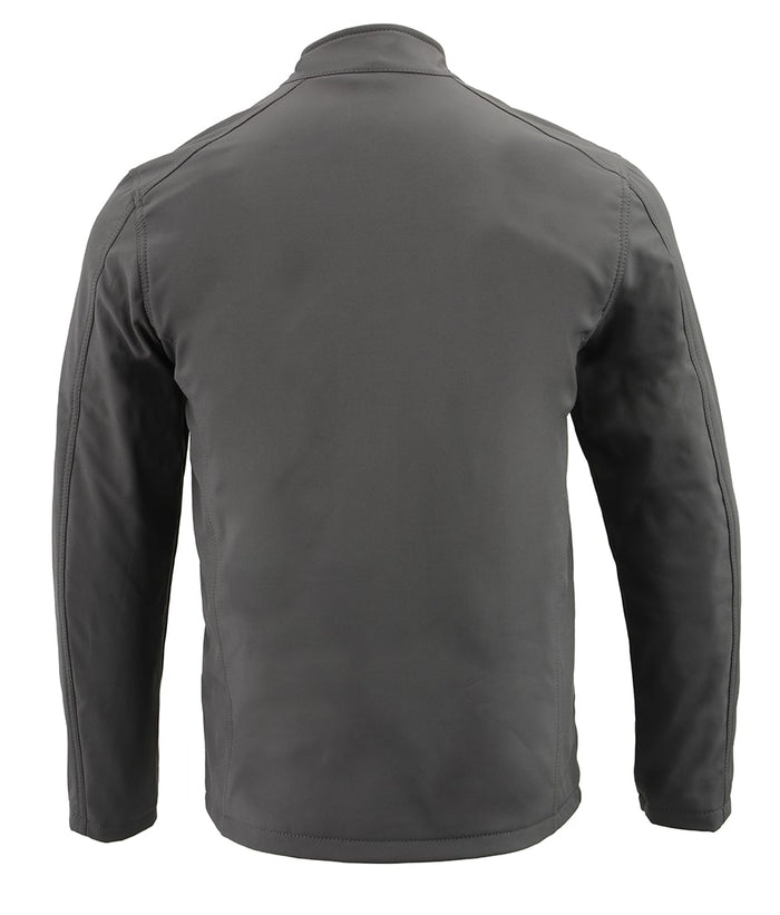 Men’s Zipper Front Heated Soft Shell Jacket w/ Front & Back Heating Elements