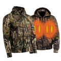 Men’s Zipper Front Mossy Oak® Camo Heated Hoodie w/ Front & Back Heating