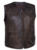 Mens Zippered MONTANA Brown Vest