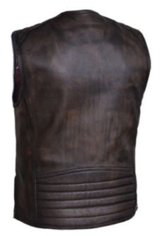 Mens Zippered MONTANA Brown Vest