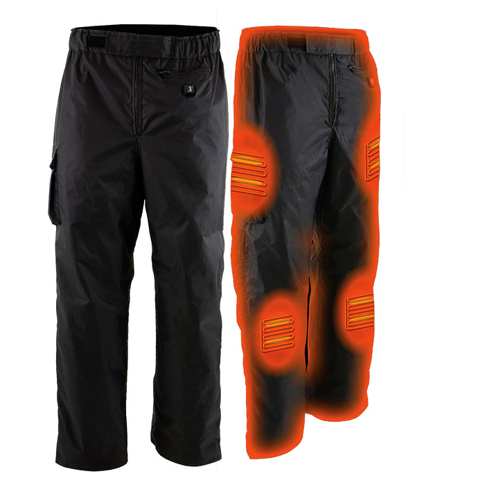 MenWater Resistant Textile Heated Over Pants w/ Front & Back Heating Elements