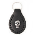 Milwaukee Leather Black Skull Head Pewter Emblem Key Chain - MLA9505