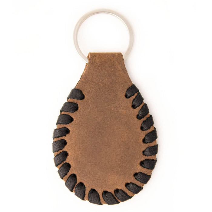 Milwaukee Leather Brown Second Amendment Pewter Emblem Key Chain - MLA9502