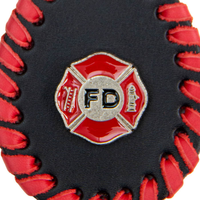 Milwaukee Leather Fire Department Pewter Emblem Key Chain - MLA9503