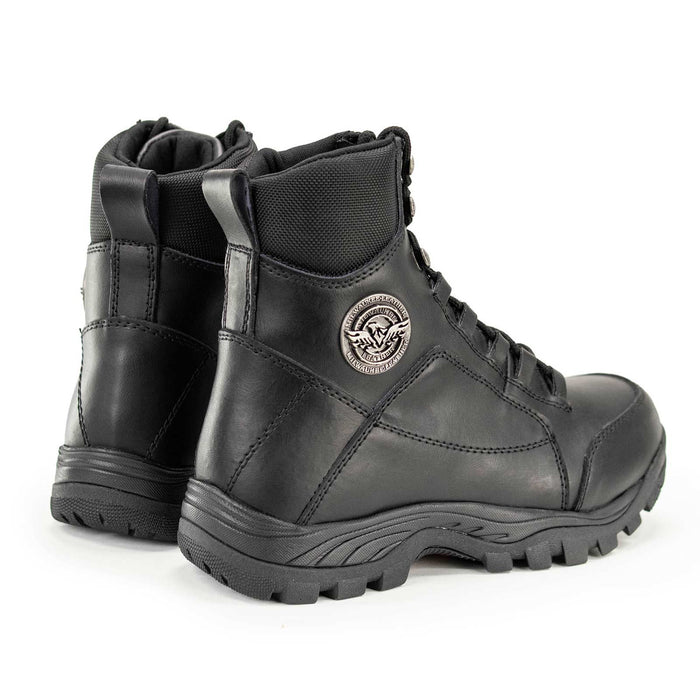 Milwaukee Leather MBM9081 Men’s Black Leather Military and Tactical Style Biker Riding Boots
