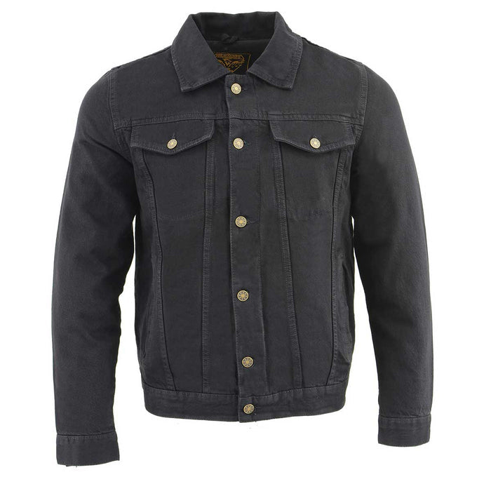 Milwaukee Leather MDM1015 Men's Black Classic Denim Jean Jacket