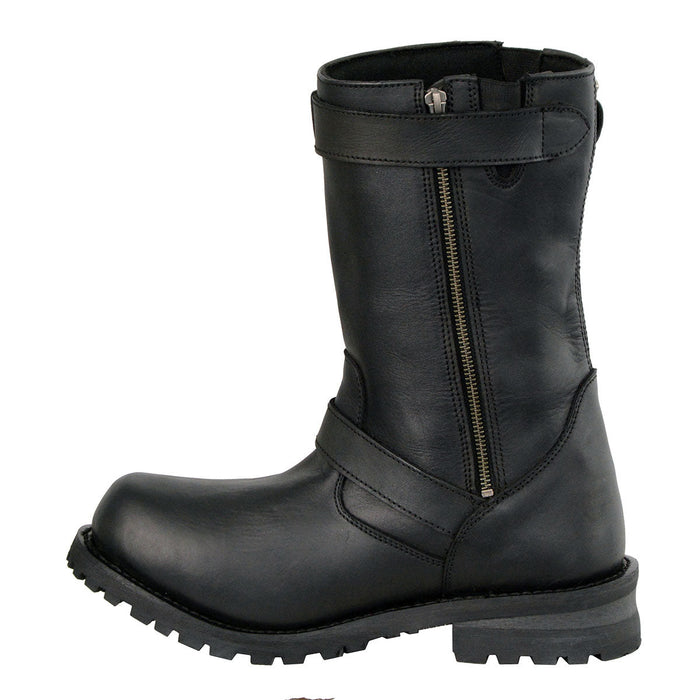 Milwaukee Leather Men's Axle Classic Black 11-Inch Engineer Motorcycle Leather Boots MBM9020