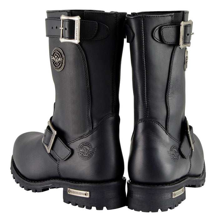 Milwaukee Leather Men's Axle Classic Black 11-Inch Engineer Motorcycle Leather Boots MBM9020