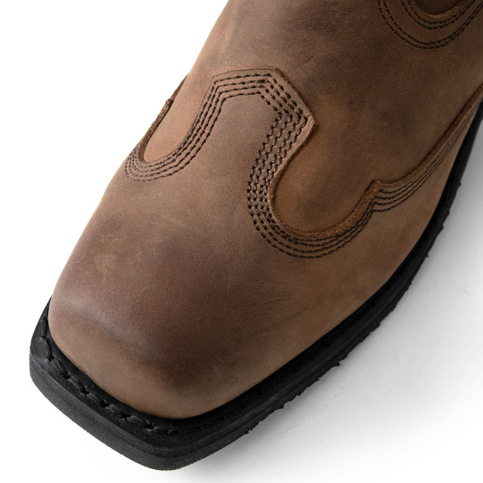 Milwaukee Leather Men's Copper Ridge Brown Suede Motorcycle Harness Boots - MBM9053