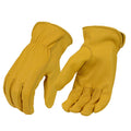 Milwaukee Leather Men's Deerskin Leather Gloves - Yellow, Unlined, Elastic Wrist - MG7544