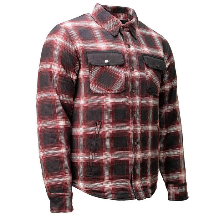 Milwaukee Leather Men’s Grim Stone Heavy Duty Plaid Mechanic Flannel Shirt Jacket - Warmed Lined - MPM1637