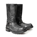 Milwaukee Leather Men's Hellscale Crocodile-Embossed Harness Motorcycle Boots - MBM9055