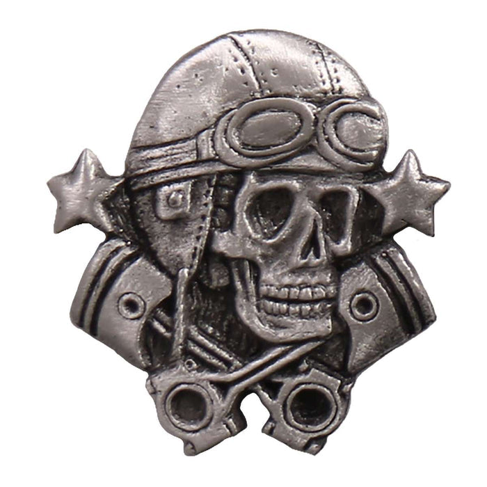 Milwaukee Leather MLP9278 Aviator Skull Pin For Jackets, Vest, Hats and Clothing