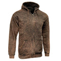 Milwaukee Leather MNG11685 Men's Dark Brown and Black Zipper Front Premium Cotton Hoodie