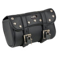 Milwaukee Leather SH616S Black Medium Studded PVC Motorcycle Tool Bag with Key Locks
