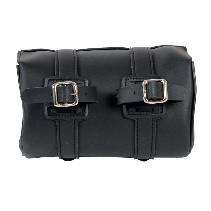 Milwaukee Leather SH616S Black Medium Studded PVC Motorcycle Tool Bag with Key Locks