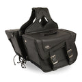 Milwaukee Leather SH664ZB Large Braided Zip Off PVC Throw Over Saddlebags