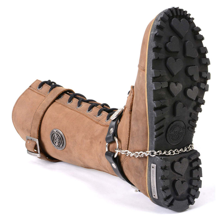 Milwaukee Leather Silver 44 MAG Medallion Boot Chain with Adjustable Strap - MLA3004